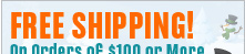 Free Shipping On Orders Of $100 Or More