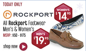 Rockport Footwear - Men's $19.95 Women's $14.95 All Styles Today Only! 