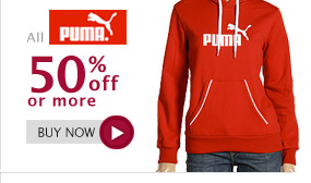 Puma- All Styles 50% off or More This Week! 