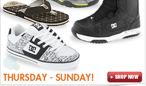 DC Footwear - Select Styles 65% off Thurs. throurgh Sunday! 