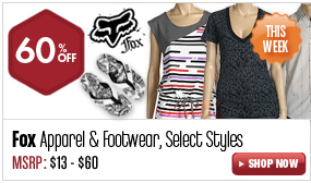 Fox Apparel and Footwear- 60% off Select Styles This Week!