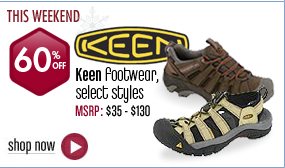 Keen Footwear - 60% off Select Styles This Weekend! 