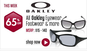 Okaley - All Styles 65% Off This Week! 