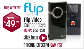 Flip Video Camcorders - $49.95 This Weekend! 