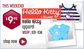 Hello Kitty Apparel - $9.95 All Styles This Weekend! 