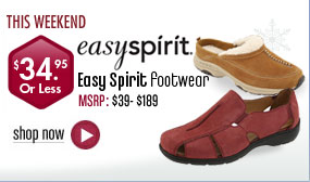 Easy Spirit Footwear - $34.95 or Less This Weekend! 
