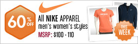 Nike Apparel - Men's, Women's  All Apparel 60% off This Week! 