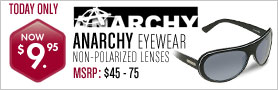  Anarchy Eyewear Non-Polarized Lenses $9.95