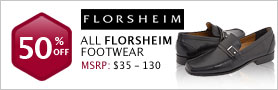 Florsheim Footwear - All Styles 50% off Today Only 