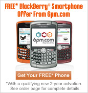 FREE* BlackBerry Smartphone Offer from 6pm.com