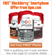 FREE* BlackBerry Smartphone Offer from 6pm.com