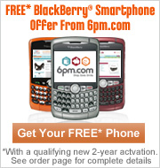 FREE* BlackBerry Smartphone Offer from 6pm.com