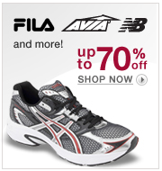 Fila, Avia, New Balance and more! Up to 70% Off