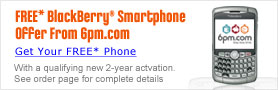 FREE* BlackBerry Smartphone Offer from 6pm.com