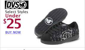 DVS Shoe Company Select Styles Under $25 Today Only!