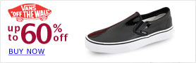 Vans Footwear & Apparel All Styles Up to 60% off This Week MSRP 20-229