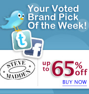 Your brand pick of the week is Steve Madden at up to 65% off
