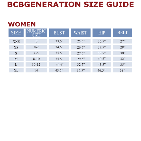 Bcbgeneration Size Chart