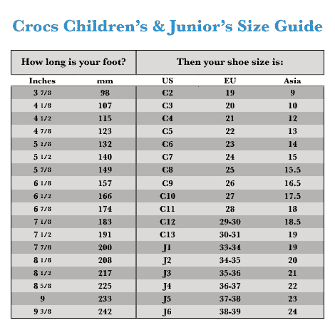 Ugg Toddler Shoe Size Chart