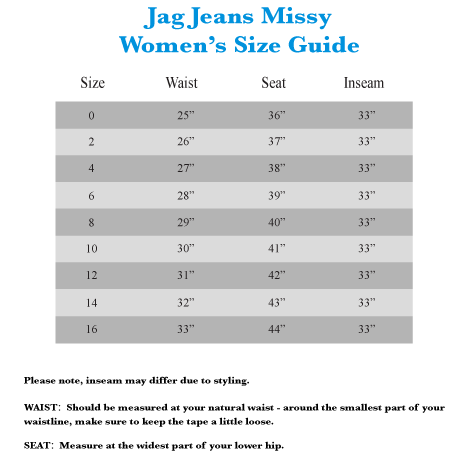 Jag Size Chart