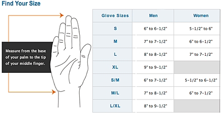North Face Youth Gloves Size Chart