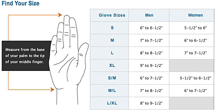 Nike Running Gloves Size Chart