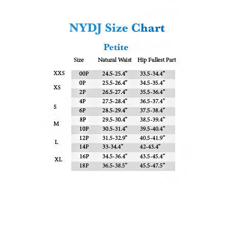Nydj Size Chart
