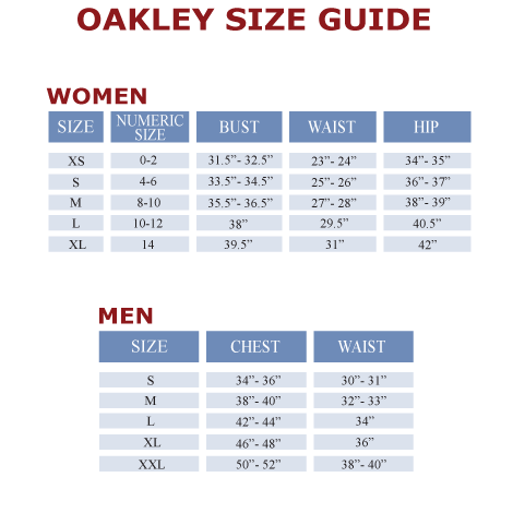 Oakley Hat Size Chart