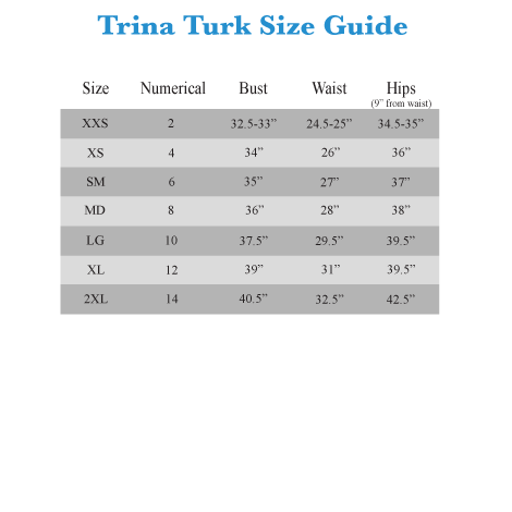 Turk Swim Size Chart