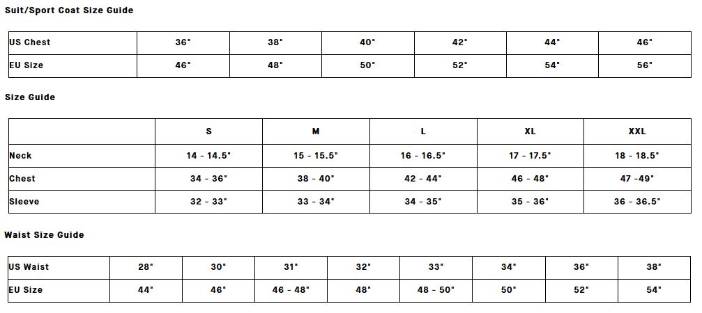 Vince Pants Size Chart