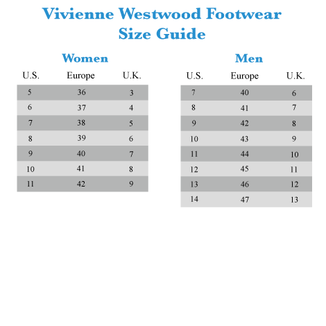 Vivienne Westwood Size Chart Mens