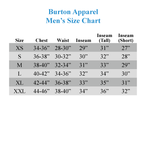 Burton Mitten Size Chart