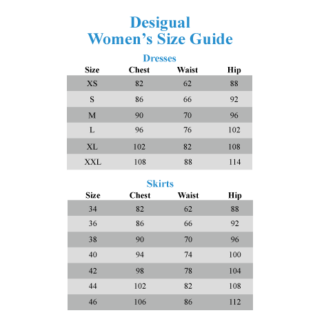 Desigual Size Chart