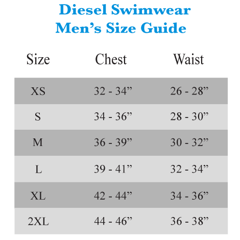 diesel jeans size guide