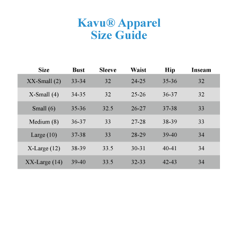 Kavu Size Chart