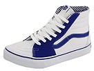 Vans - SK8-Hi ((Minicheck Lining) True White/Royal Blue) - Footwear