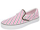 Vans - Classic Slip-On ((Duo Stripes) True White/Aurora Pink) - Footwear