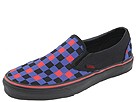 Vans - Classic Slip-On ((Multi Checkerboard) Black/Royal Blue) - Footwear