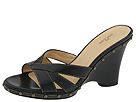 AK Anne Klein - Adoma (Black Leather) - Footwear by ak anne klein (womens womens casual casual sandals casual sandals slides mules)