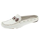AK Anne Klein - Andie (White/Palest Gold Leather) - Footwear by ak anne klein (womens womens casual casual flats casual flats slides mules)