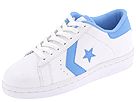 Converse Kids - Pro Leather (Toddler/Youth) (White/Carolina Blue) - Footwear