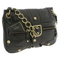 Rafe New York - Crosby Waxed Leather Angela (Black) - Bags and Luggage