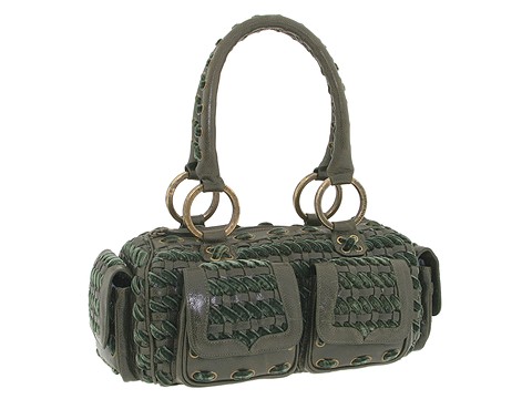 Isabella Fiore - Velveteen Dream Cory Satchel (Green) - Bags and Luggage