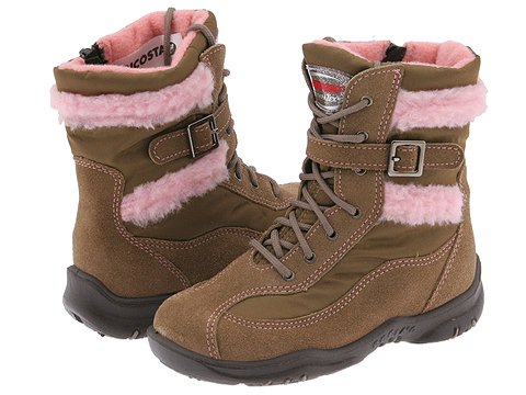 Ricosta Kids - Emily (Infant/Toddler) (Taupe Velour/Thermo/Rose Pelz (Taupe Suede/Thermal Synthetic/Pi) - Footwear