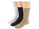 Seamless Socks - Jefferies Socks - Seamless Casual Crew 6 Pair Pack (Infant/Toddler/Youth) (Khaki/White/Navy) - Hosiery
