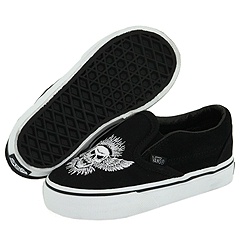 Vans Kids Classic Slip On InfantToddler Skullaxy BlackWhite Footwear