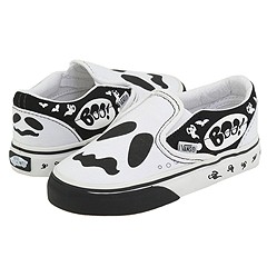 Vans Kids Classic Slip On InfantToddler Boooo True WhiteBlack Footwear