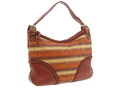 Isabella Fiore - Lacing Stripes Molly Hobo (Brown) - Bags and Luggage