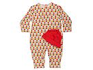 Zutano Kids - 2 Piece Set-Dot Coverall/Solid Hat (Infant) (Chocolate/Red) - Apparel