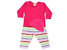 Zutano 3 Piece Set Solid LS TeeStripe LeggingsSolid Hat Infant FuchsiaPink Apparel